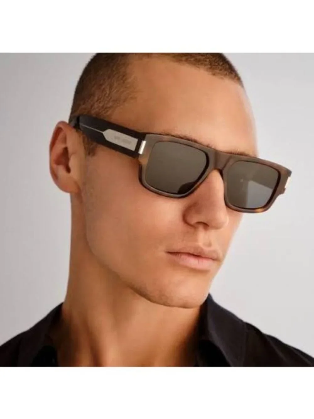 New Saint Laurent Havana Gray Unisex Sunglasses SL659 002